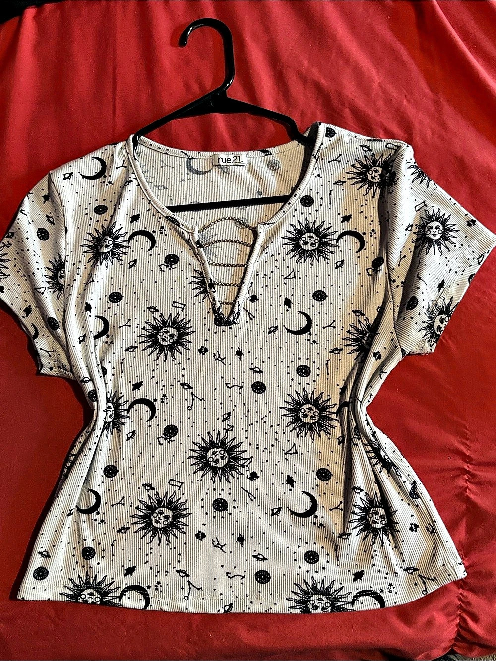 rue21 Women's Short Sleeve Printed Top